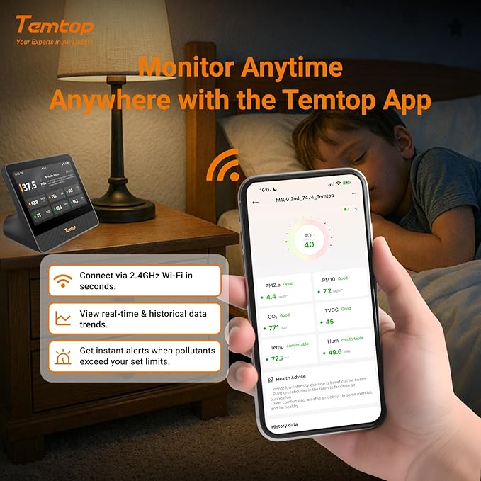 Temtop M100 2nd Air Quality Monitor Kit - Image 5