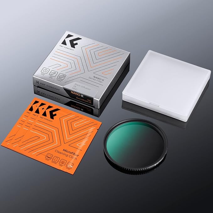 K&F CONCEPT 37mm Black Diffusion 1/4 Filter Mist Cinematic Effect Filter - Image 7