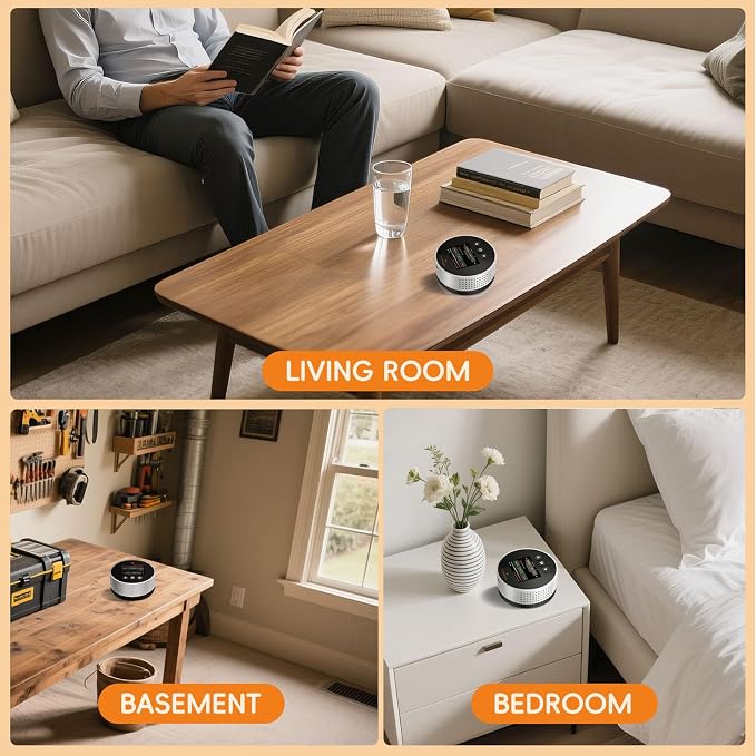Radon Detector | 20-Year Radon Sensor | Long-Life Home Air Quality Monitor - Image 6