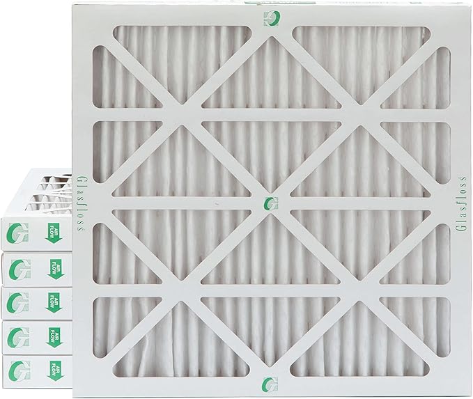 Glasfloss 25x25x2 MERV 13 AC & Furnace 2" Depth Air Filters. Box of 6. Actual by Glasfloss