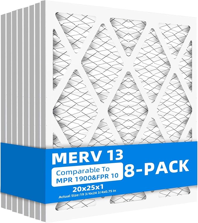 20x25x1 Furnace Air Filters, MPR 1900 & FPR 10, MERV 13 Pleated Air Filter by Chenzhit