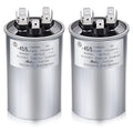 Frienda 2 Pcs 45+5 MFD 45/5 uf ±6% 370V or 440V VAC Dual Run Round Capacitor by Frienda