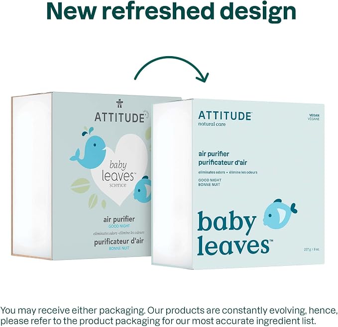 ATTITUDE Baby Air Purifier, Activated Carbon Freshener, Odor Remover, Plant and - Image 2