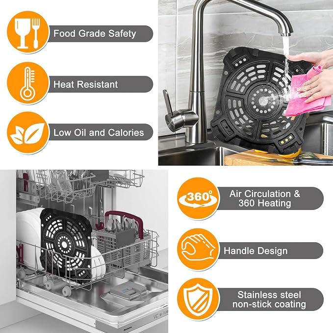 Air Fryer Grill Pan for Ninja AF181 Air Fryer Pro XL 6 in 1 6.5 QT AF182AMZ Pro - Image 5
