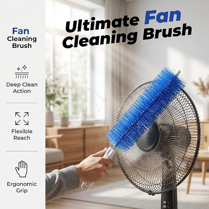 Bendable Microfiber Head, 2026 New Plastic Fan Cleaner Brush, Fan Cleaning - Image 8