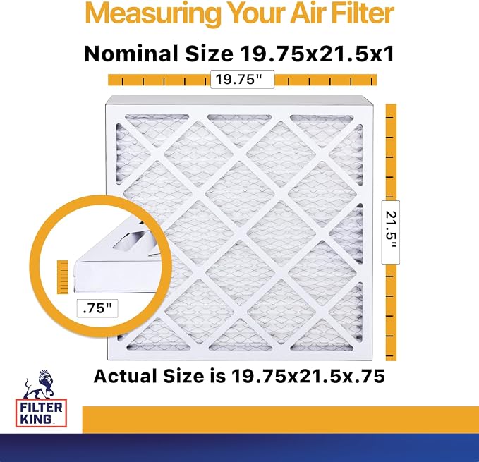 Filter King 19.75x21.5x1 Air Filter | 6-PACK | MERV 13 HVAC Pleated A/C Furnace - Image 2