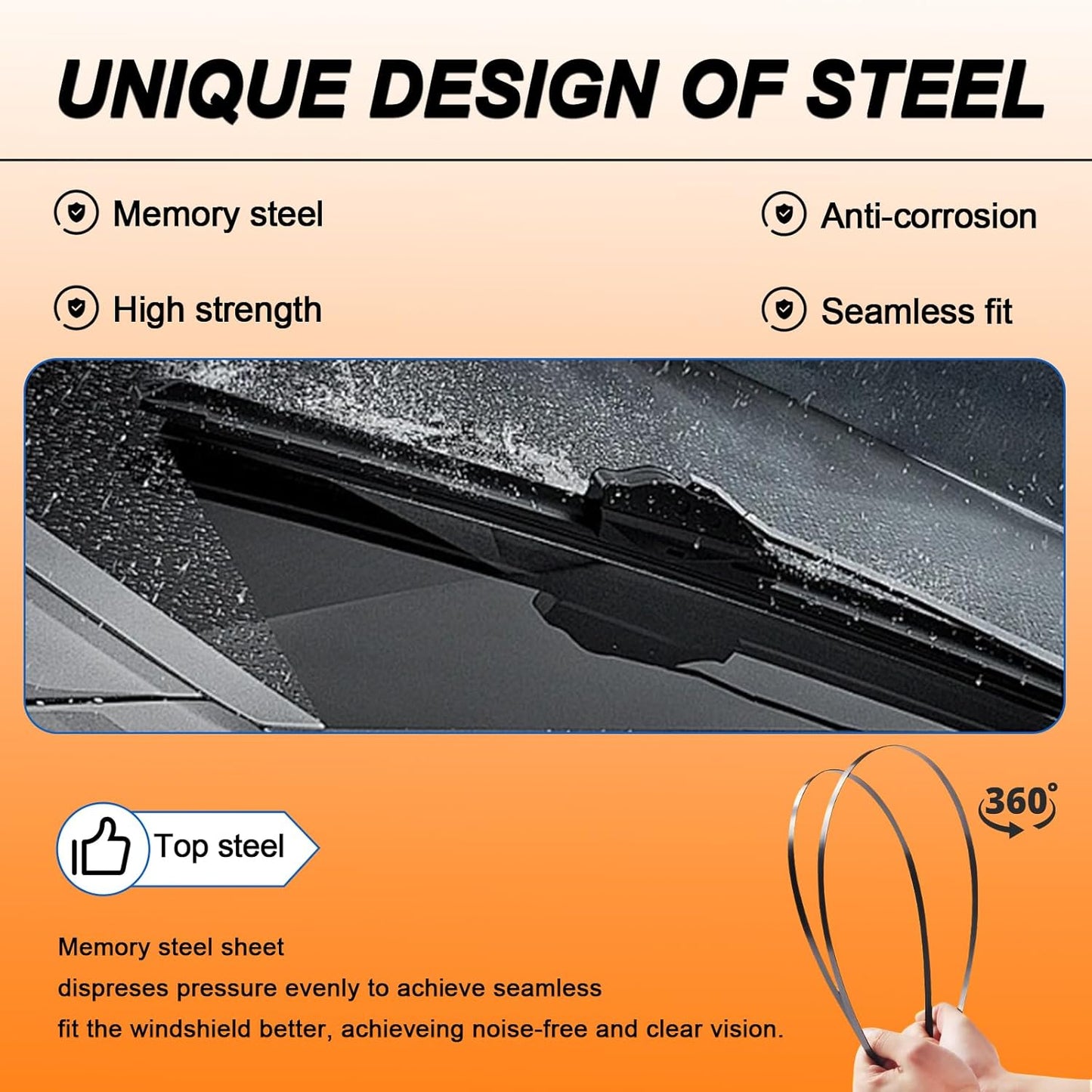 HULADAED® 24'' 19'' 12'' Windshield Wipers Replacement for Mercedes-Benz GLA250 GLA45 AMG 03/2014-2015;BMW X1 2015-2012,Silicone Front Rear Wiper blades for MY Car-All Weather & Quiet(3 PACK)