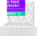 24x24x1 MERV 13 Pleated Air Filter MPR 1900 & FPR 10, Furnace Air Filters by Qingzhug