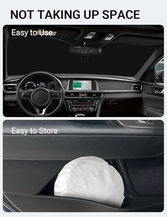 Proadsy 2026 Upgrade Front Windshield Sun Shade Foldable Sunshade Protector - Image 9