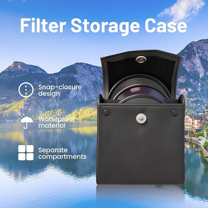 3 Piece UV-CPL-FLD Camera Filters Set, 72mm Multi-Coated Universal Lens Filter - Image 6