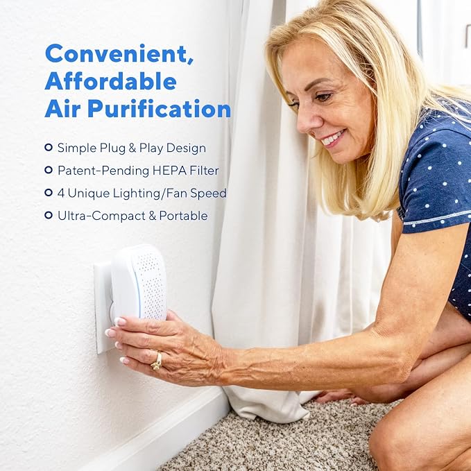 Clarifion - DSTx 2.0 Portable Air Purifier - Plug In Air Ionizer HEPA Air Filter - Image 6