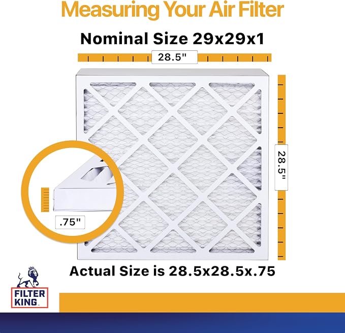 Filter King 29x29x1 Air Filter | 6-PACK | MERV 13 HVAC Pleated A/C Furnace - Image 2