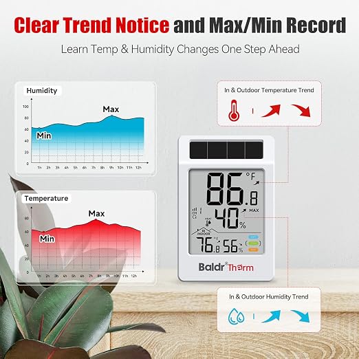 BaldrTherm Indoor Outdoor Thermometer Wireless, Digital Temperature Humidity - Image 9