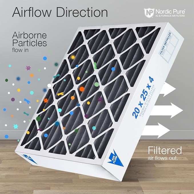 Nordic Pure 20x24x4 Pleated Air Filter MERV 12 Plus Carbon 6 Pack - Image 8