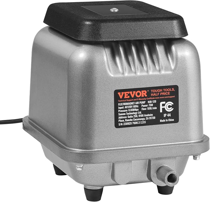 VEVOR Linear Air Pump, 109L/Min Air Flow Septic Aerator Pump, Oil-Free & Quiet - Image 12
