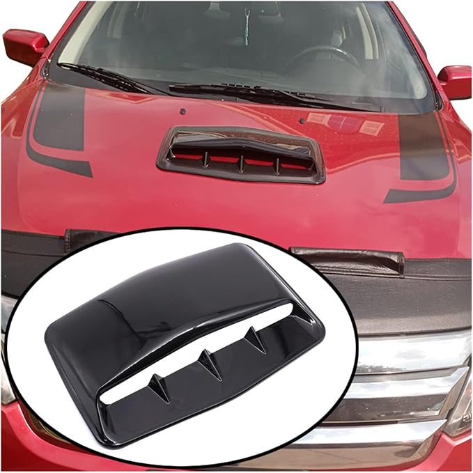 Universal Car Hood Scoop Air Flow Intake Decorative Turbo Bonnet Vent Cover - Image 2