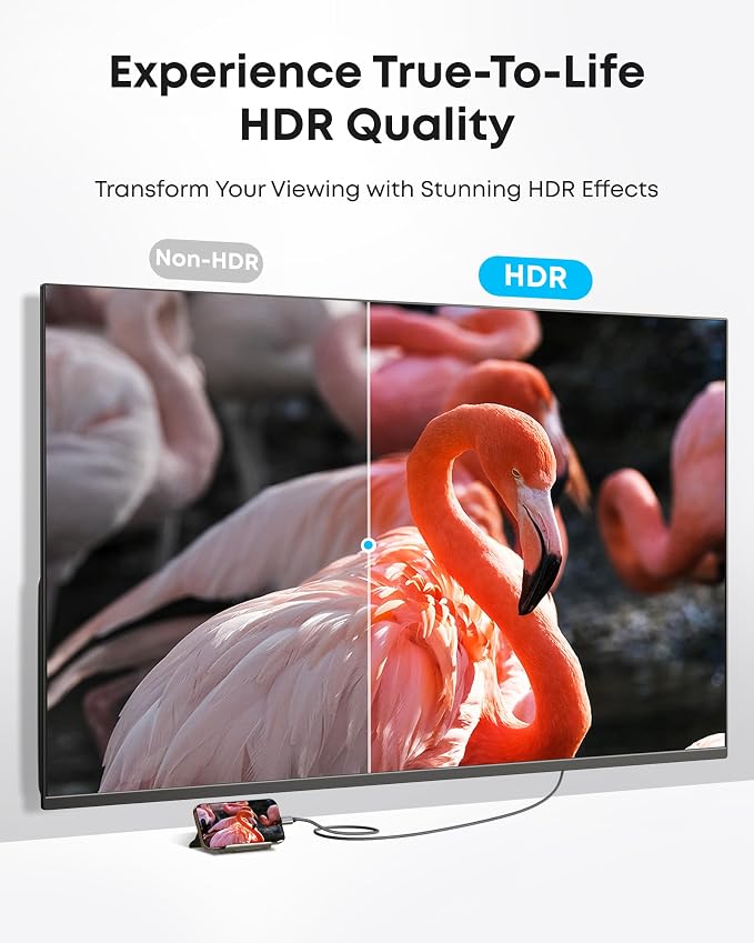 Anker HDMI Cable, 4K@60Hz Ultra-Fast Nylon-Braided USB C to HDMI Cord - Image 5
