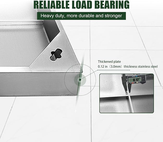 28x28x2.4 inch Invisible Stainless Steel Manhole Cover and Frame, Recessed - Image 3