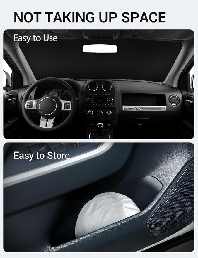 Proadsy 2026 Upgrade Front Windshield Sun Shade Foldable Sunshade Protector - Image 9