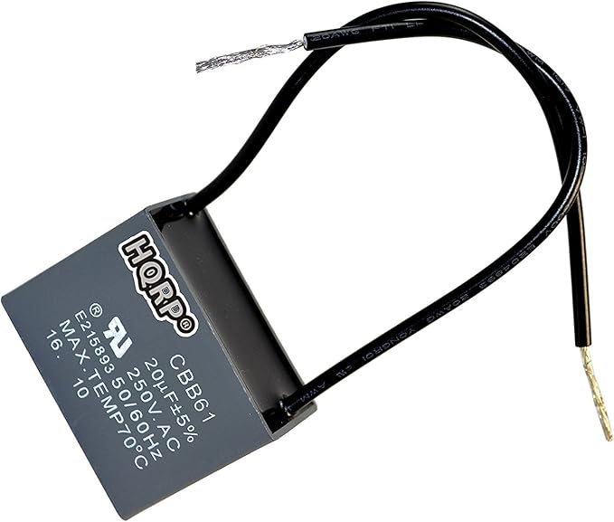 HQRP 2-Pack Ceiling Fan Capacitor CBB61 20uf 2-Wire UL Listed - Image 3
