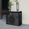 Wood Air Conditioner Fence Screen by Unknown