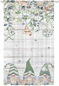 Sheer Curtains 108 Inches Long, Coastal Eucalyptus Leaf Semi Sheer Curtains by Unknown