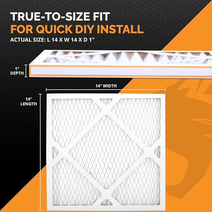 Tiger Tough 14x14x1 Air Filter MERV 8 MPR 600-800, High-Performance Pleated - Image 2