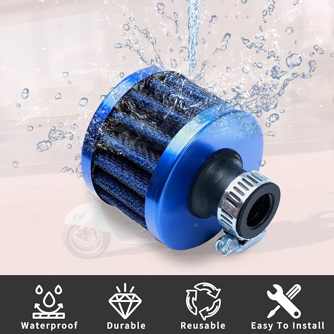 12mm Air Filter: High Flow Air Breather Cold Air Intake Filter - Image 5