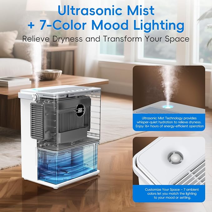 2-in-1 Dehumidifier and Humidifier Combo, 68 oz Tank - Image 7
