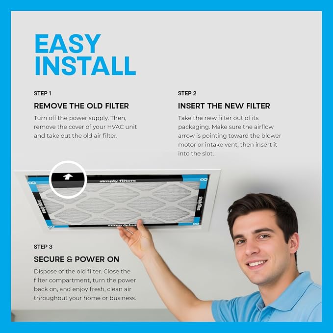 Simply 20x30x1 Air Filter, Merv 8, 12 Pack, - Image 8