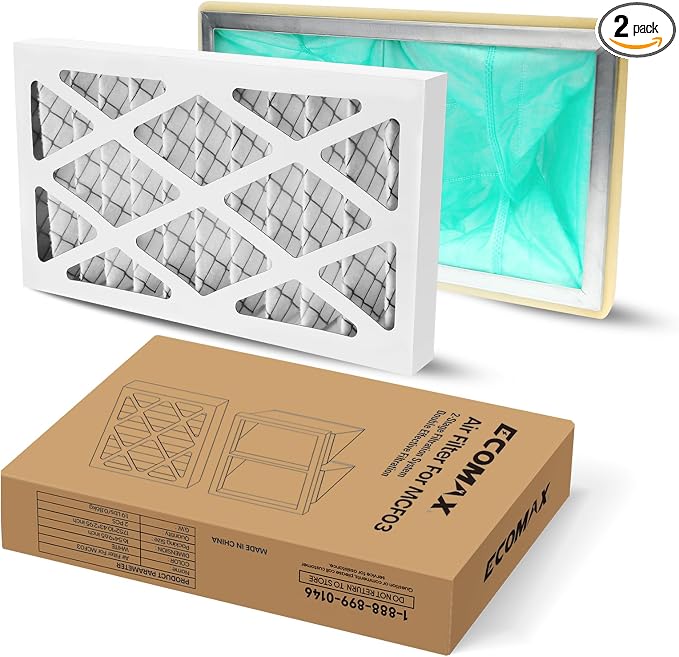 ECOMAX Air Filtration System Replacement Filters Set, 1 Internal Filter and 1 by Ecomax