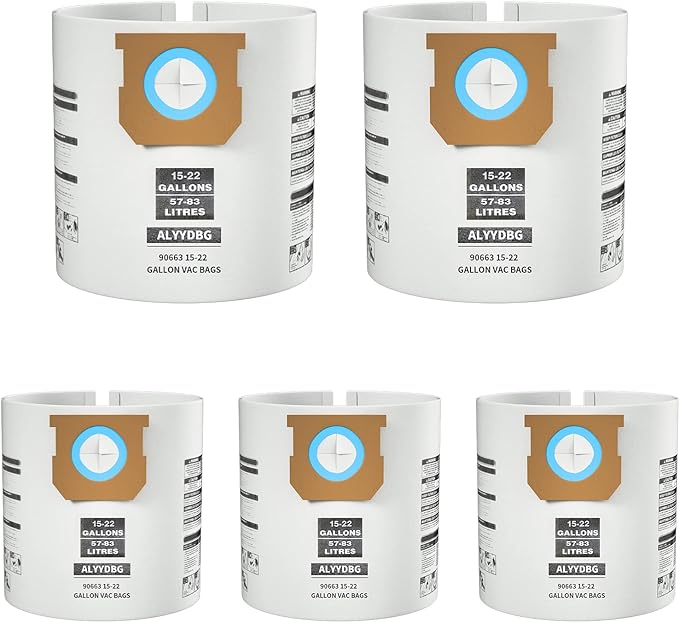 for Shop Vac Bags 15-22 Gallon, Type G 90663 9066300; Type J 90673 9067300 and by ALYYDBG