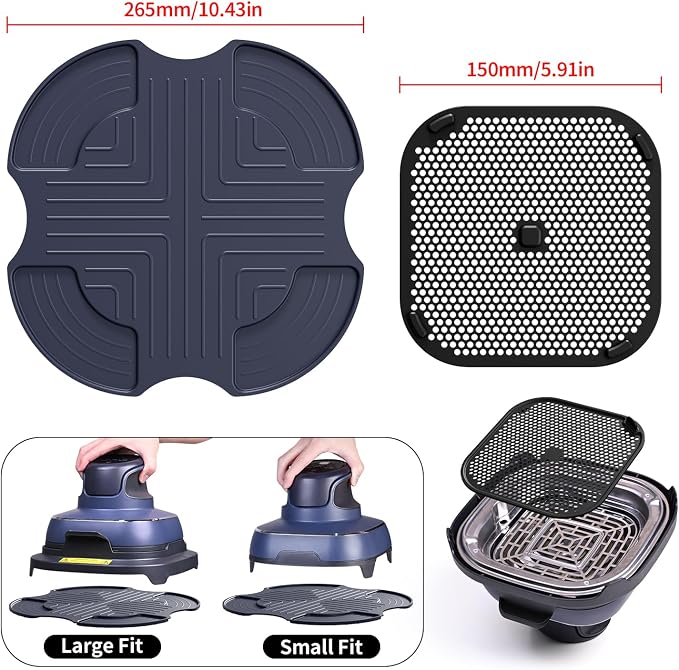 Silicone Mat for Ninja Crispi Air Fryer, Heat-Insulating Trivet for FN101 - Image 2