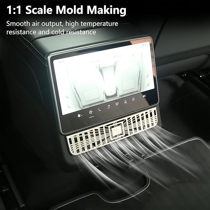 TOPABYTE Rear AC Vent Cover for Tesla Model Y Juniper 2026 Model 3 Highland | - Image 5