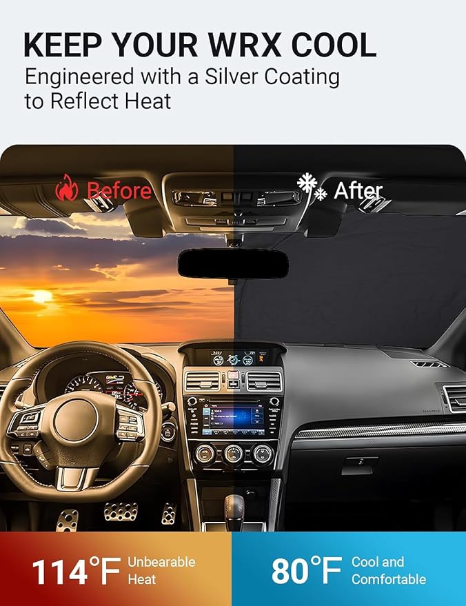 Proadsy 2026 Upgrade Front Windshield Sun Shade Foldable Sunshade Protector - Image 3