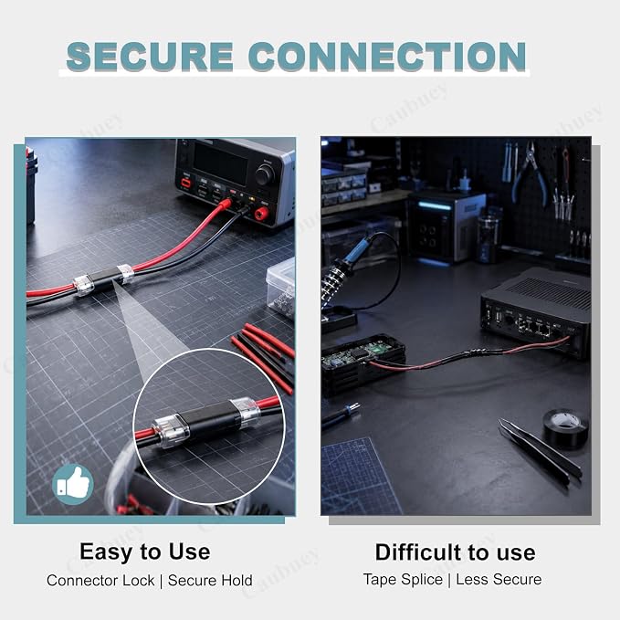 50PCS Quick Connect Wire Connectors, 2 Pin Low Voltage Plug-in Connectors - Image 6