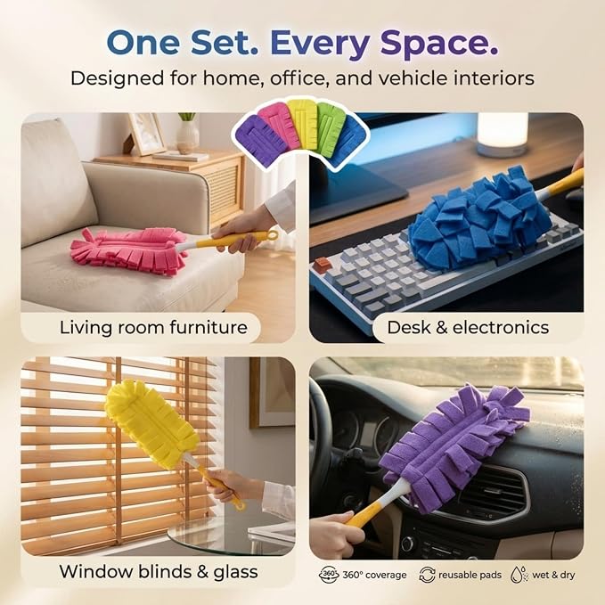 Reusable Duster Refills Compatible 5 Pack Washable Wet Pads - Image 4