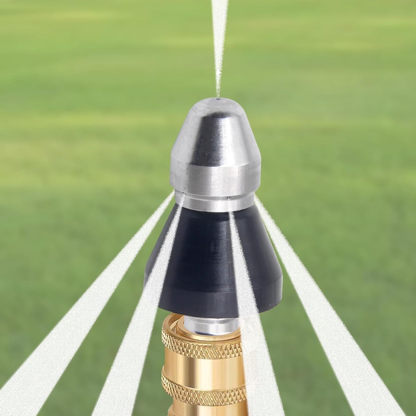 (2Pcs) Pressure Washer Sewer Jetter Nozzle with Stainless Steel, Durable Design Sewer Jet Nozzle,Pressure Drain Jetter Hose Nozzle,3/8'' Quickly Connector, 5000 PSI Orifice 6.5