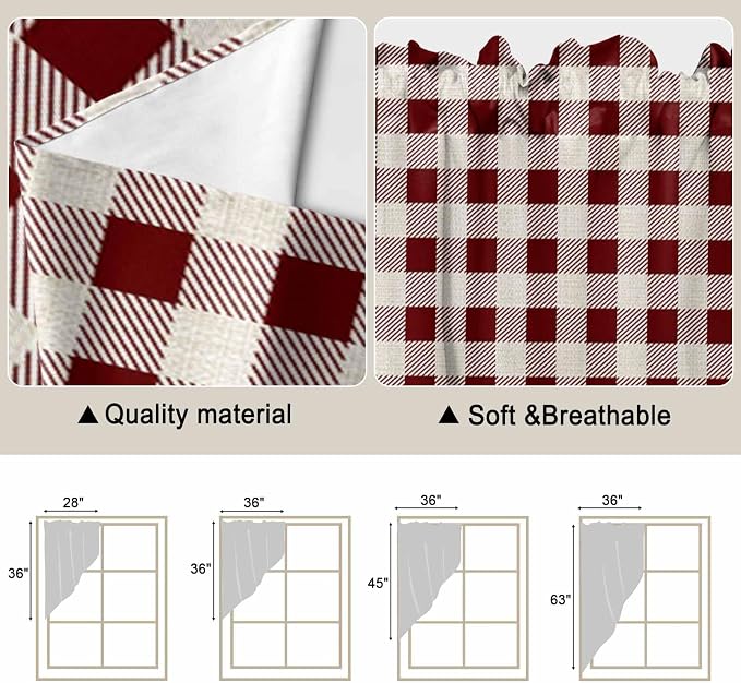 Swag Curtain Valances for Kitchen Windows, Farm Barn Western Star on Vintage - Image 4
