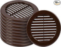 10-Pack 4" Round Air Vent Cover – Brown Plastic Soffit Air Vent Deflector by HVACOV