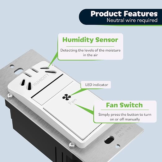 TOPGREENER Humidity Sensor Switch - Image 2