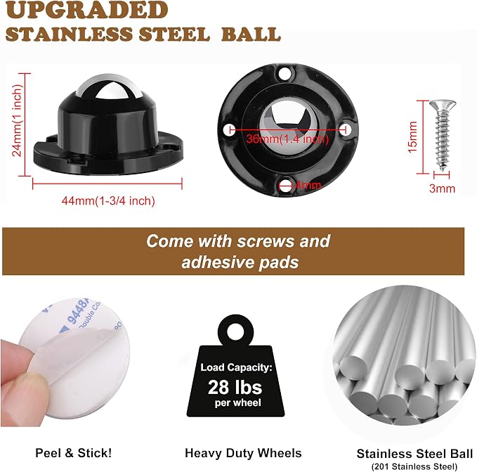 PlusRoc 8 Pack Stell Wheels and 4 Pack 201 STAINLESS STEEL WHEELS - Image 6
