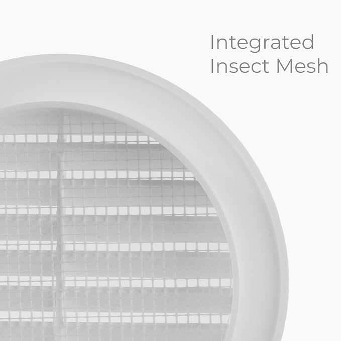 5pack ø4" Inch White Plastic Round Soffit Vent - Image 8