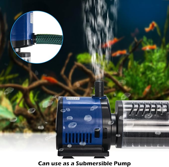Pond Pump 660GPH Filtration, Sump Submersible Water Pump w/Sponge Filter - Image 2