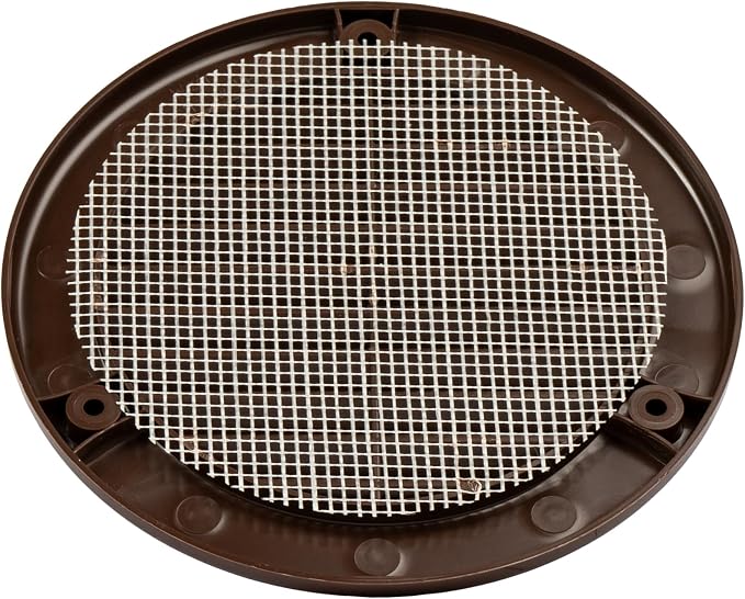 10-Pack 4" Round Air Vent Cover – Brown Plastic Soffit Air Vent Deflector - Image 9