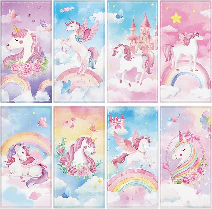 8PCS Colorful Unicorn Fluorescent Light Covers by Wiooffen