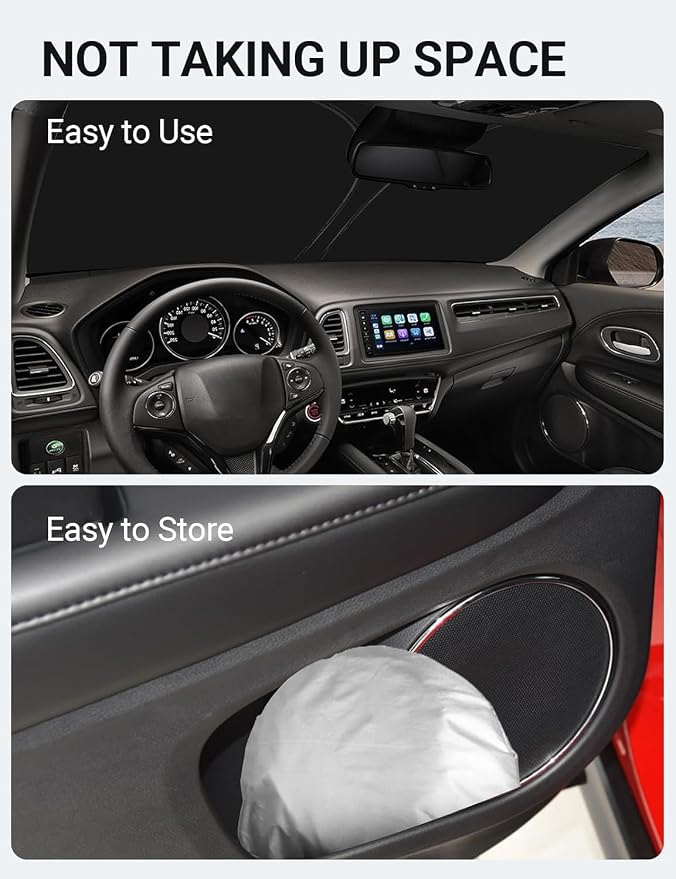 Proadsy 2026 Upgrade Front Windshield Sun Shade Foldable Sunshade Protector - Image 8