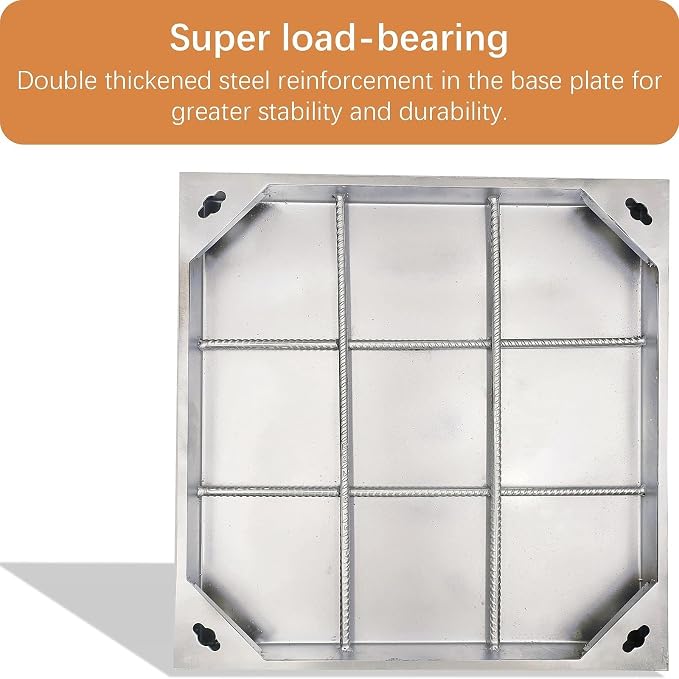 20x20 in Invisible Stainless Steel Manhole Cover and Frame - Image 4