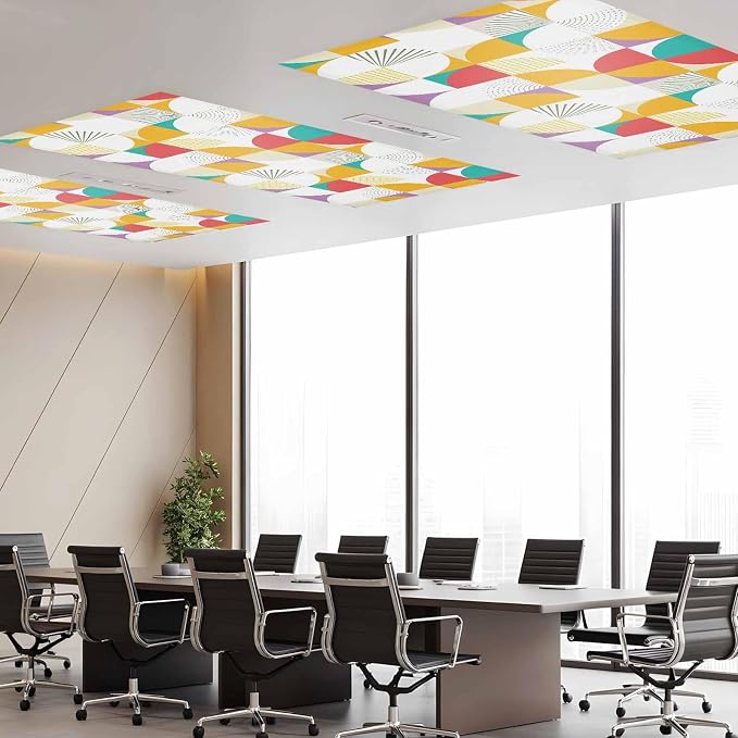 3 Pack Yellow Red Circular Fluorescent Light Covers - Image 4