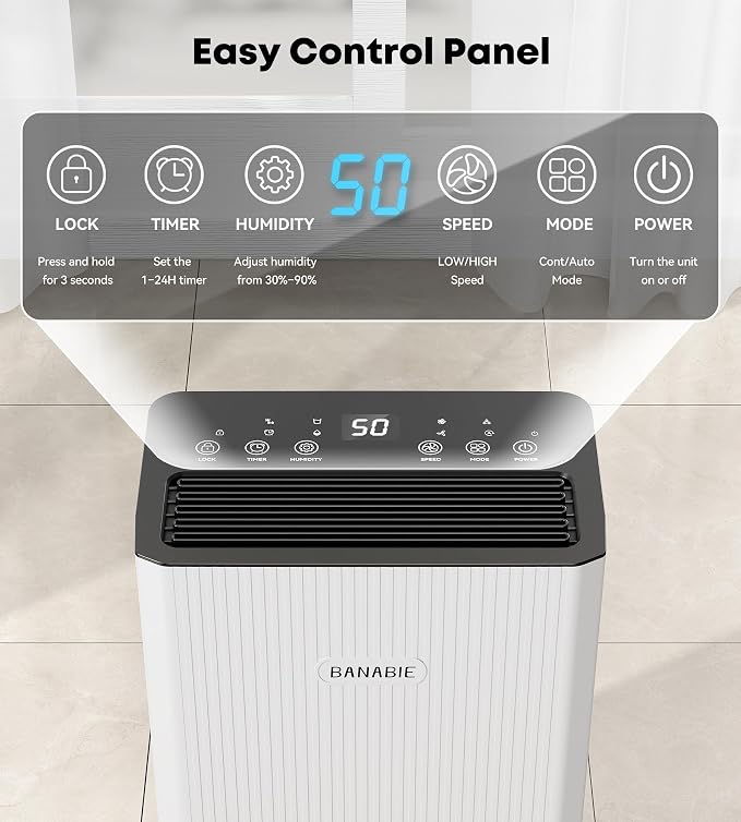 2500 Sq.Ft Dehumidifier for Basement, 32 Pint Dehumidifiers for Home - Image 5